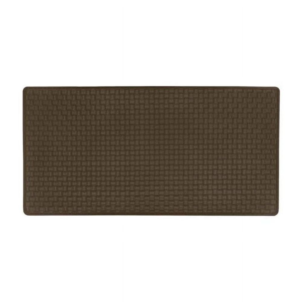 20 x 39 in. Woven-Embossed Faux-Leather Anti-Fatigue Mat, Espresso